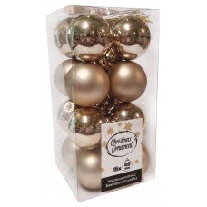 Χριστουγεννιάτικες Μπάλες Ροζ - Σετ 16 τεμ. (4cm)